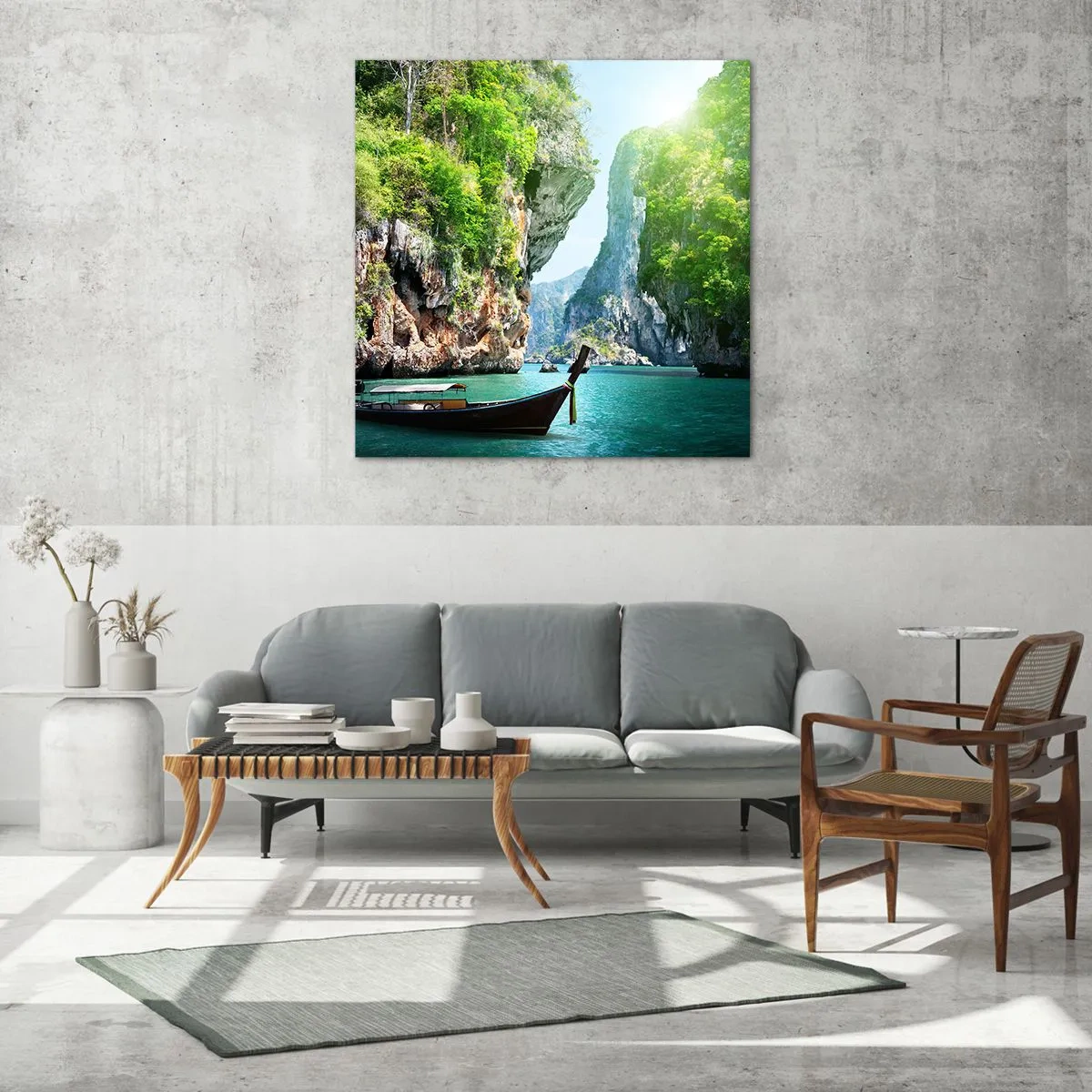 Üveg kép - Meghívás egy egzotikus utazásra - 40x40 cm