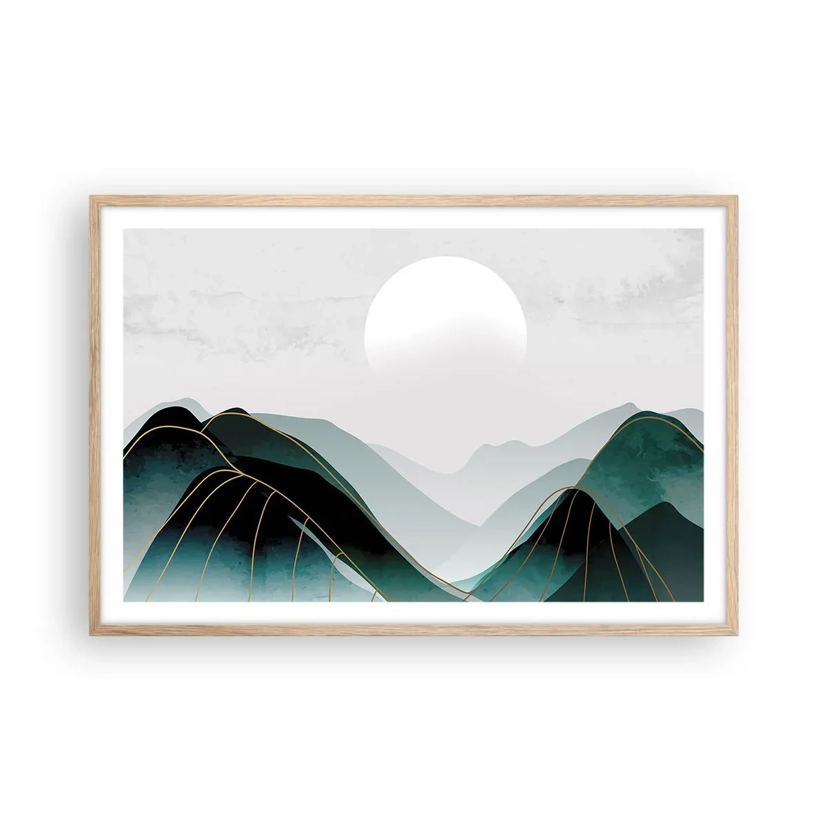 Poszter világos tölgy keretben - Teljes fenségben - 91x61 cm