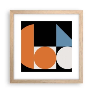 Poszter világos tölgy keretben - Képletes rendszer - 30x30 cm