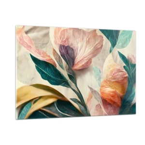 Üveg kép - A déli szigetek virágai - 120x80 cm