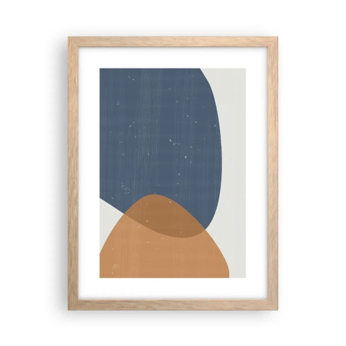 Poszter világos tölgy keretben - Oválisok és hatások - 30x40 cm