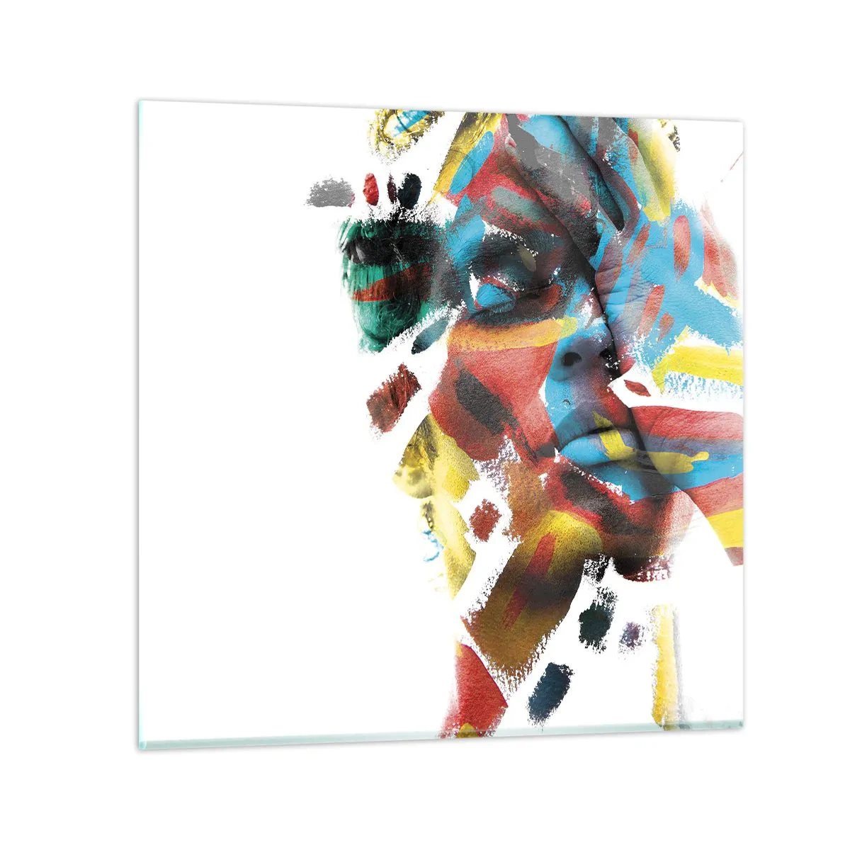Üveg kép - Színes személyiség - 60x60 cm