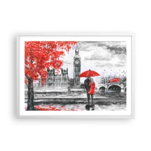 Poszter fekete keretben - Szerelmesek Londonban - 70x50 cm