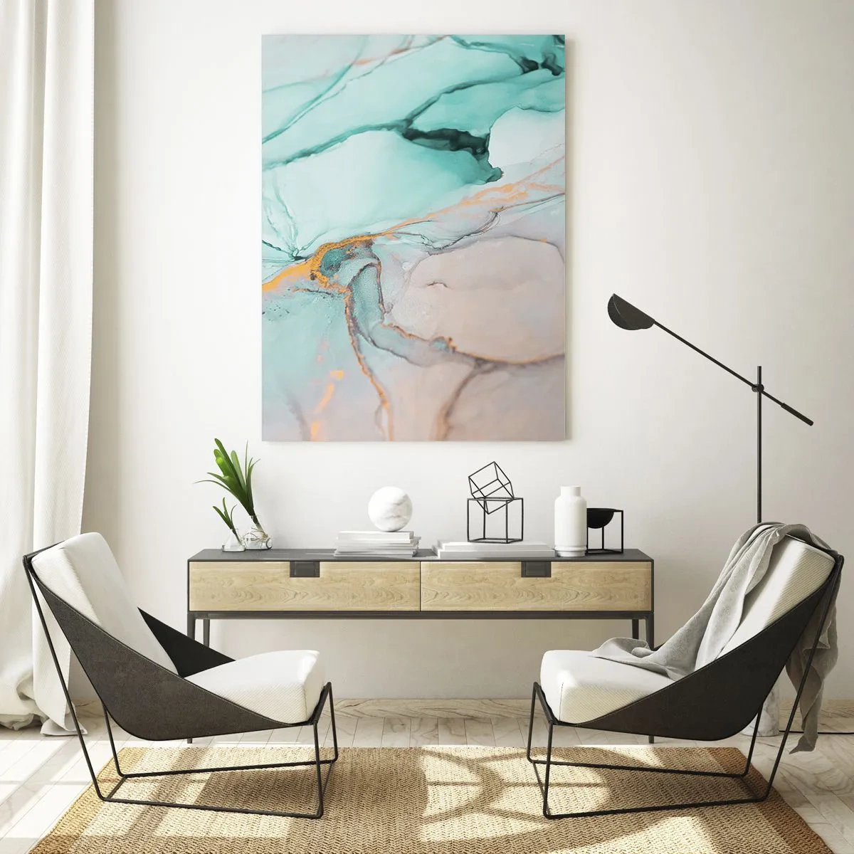 Üveg kép - Formák és színek tánca - 70x100 cm