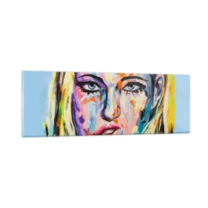 Üveg kép - Nézz egyenesen a szemébe - 90x30 cm