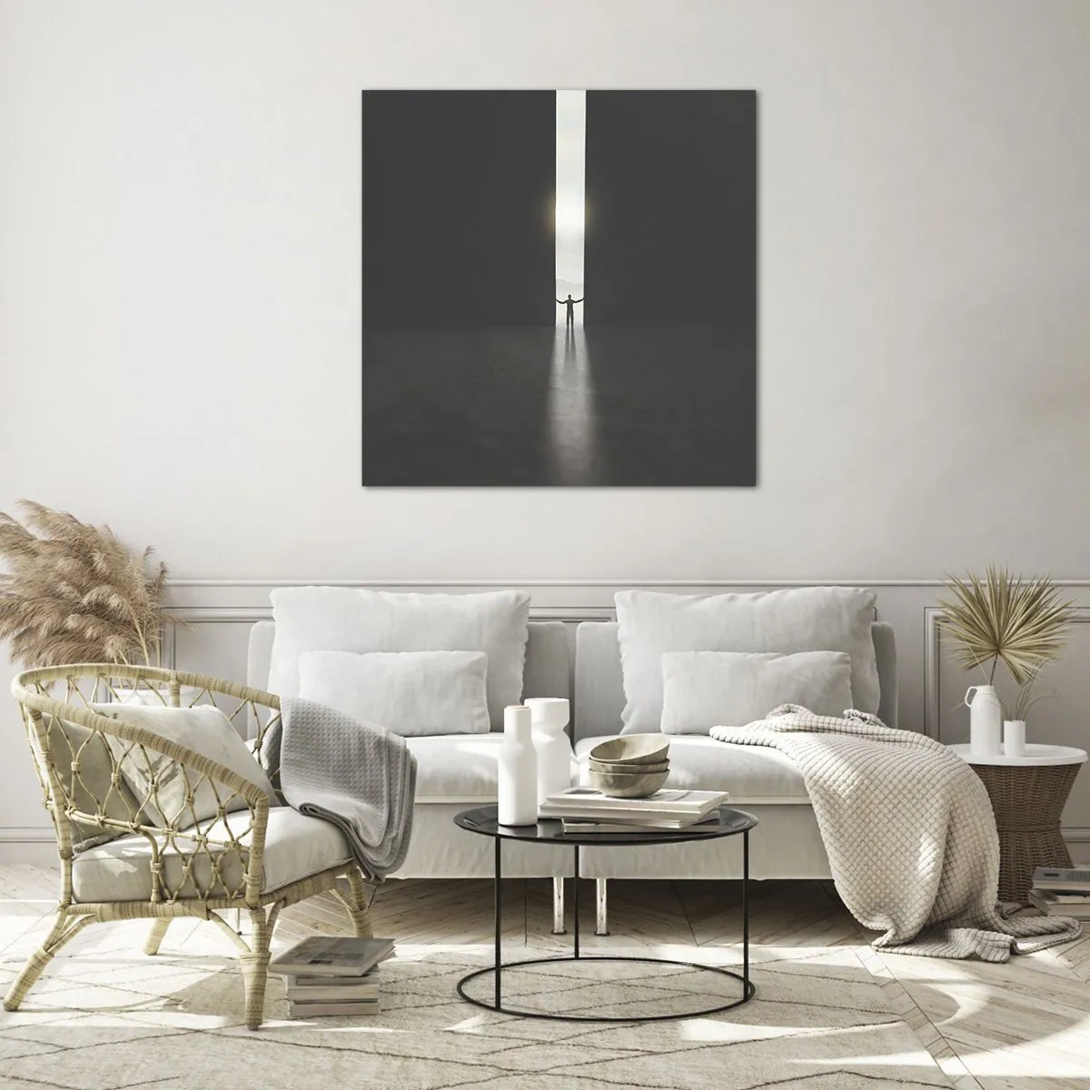 Üveg kép - Egy lépés a fényes jövő felé - 30x30 cm