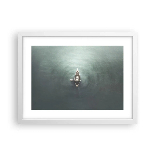 Poszter fekete keretben - Egy holdfényes tavon át - 40x30 cm