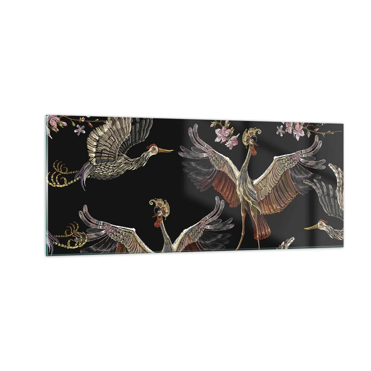 Üveg kép - Mesebeli madár - 100x40 cm
