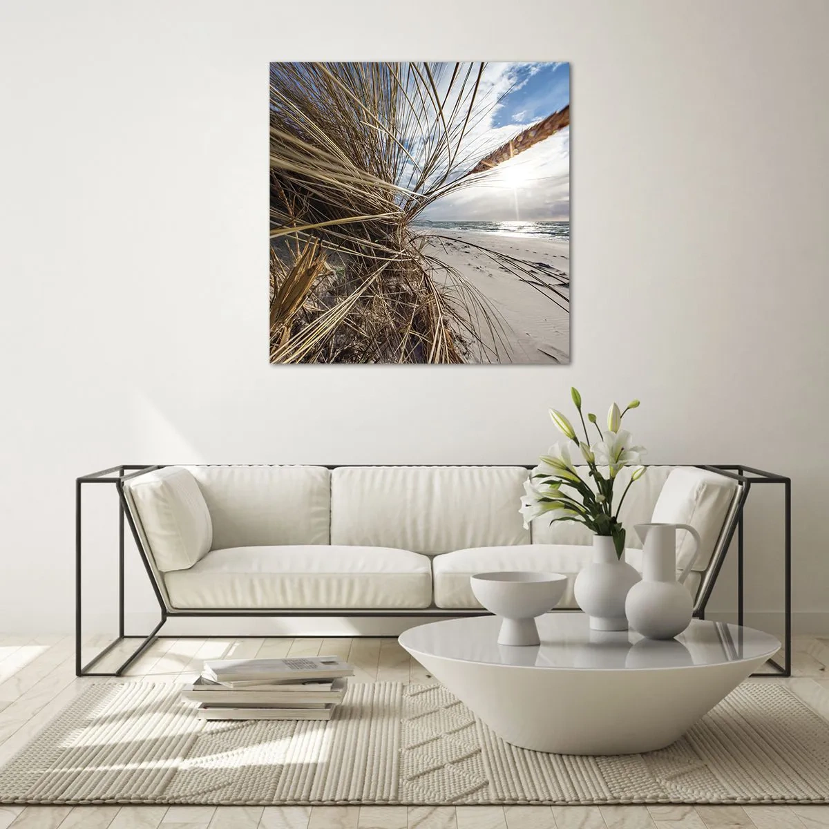 Üveg kép - Az elemek találkozása - 50x50 cm