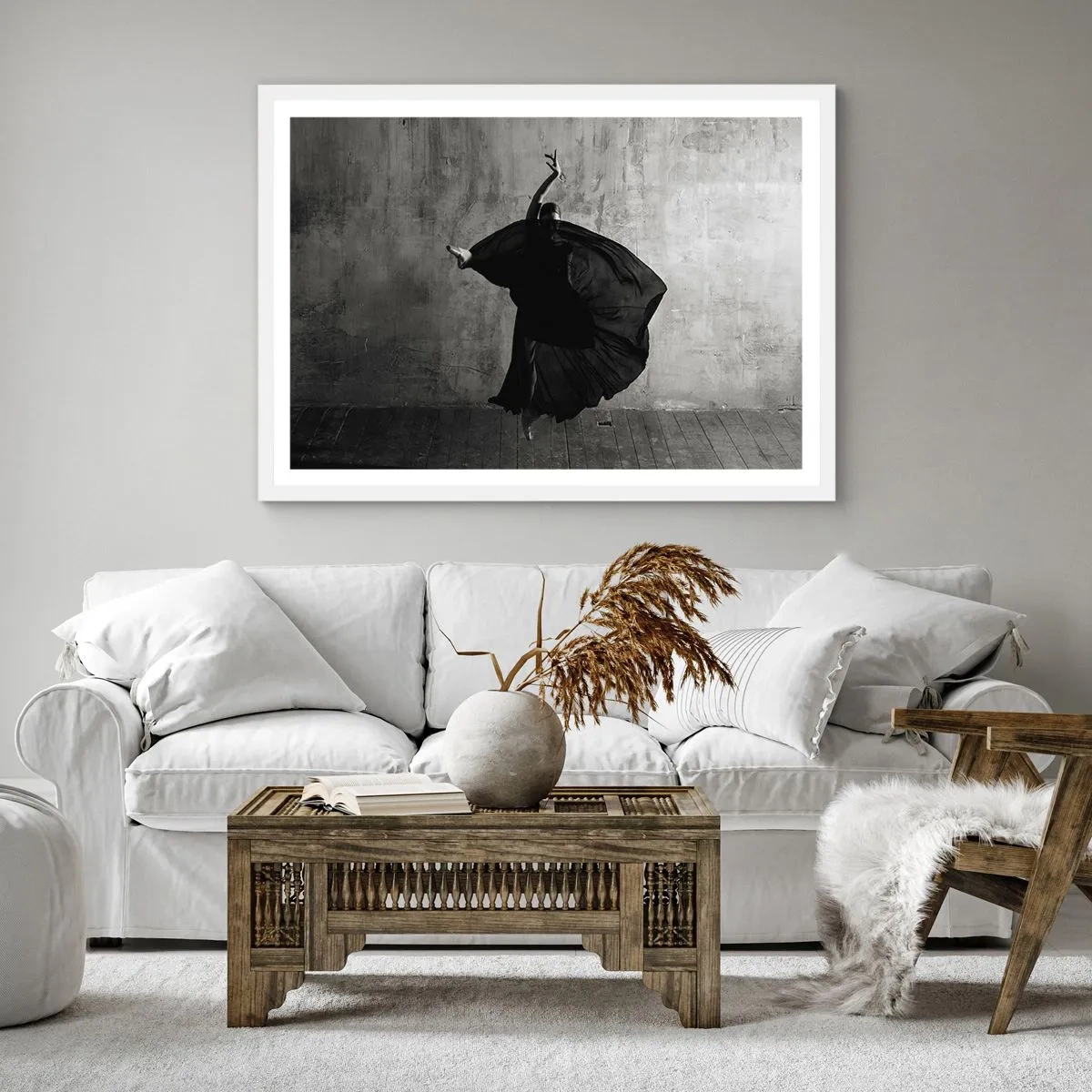 Poszter fekete keretben - Szenvedélyes pas - 60x60 cm