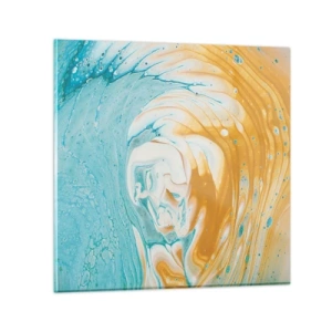 Üveg kép - Pasztell örvény - 50x50 cm
