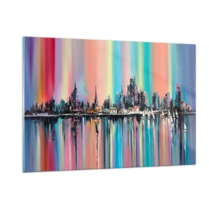 Üveg kép - Lejönni az éjszaka fényében - 120x80 cm