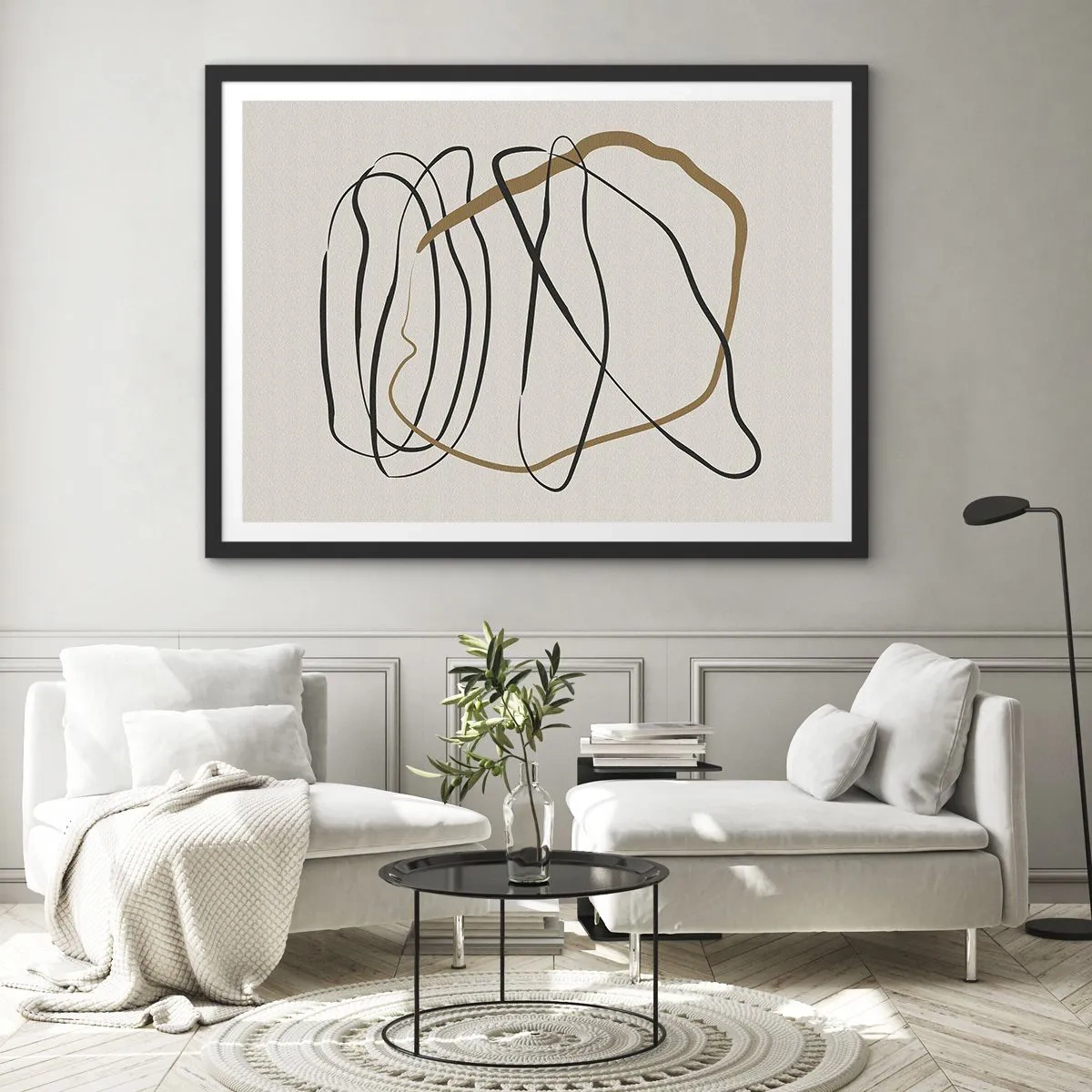 Poszter fehér keretben - Kompozíció - birtokló tánc - 50x40 cm