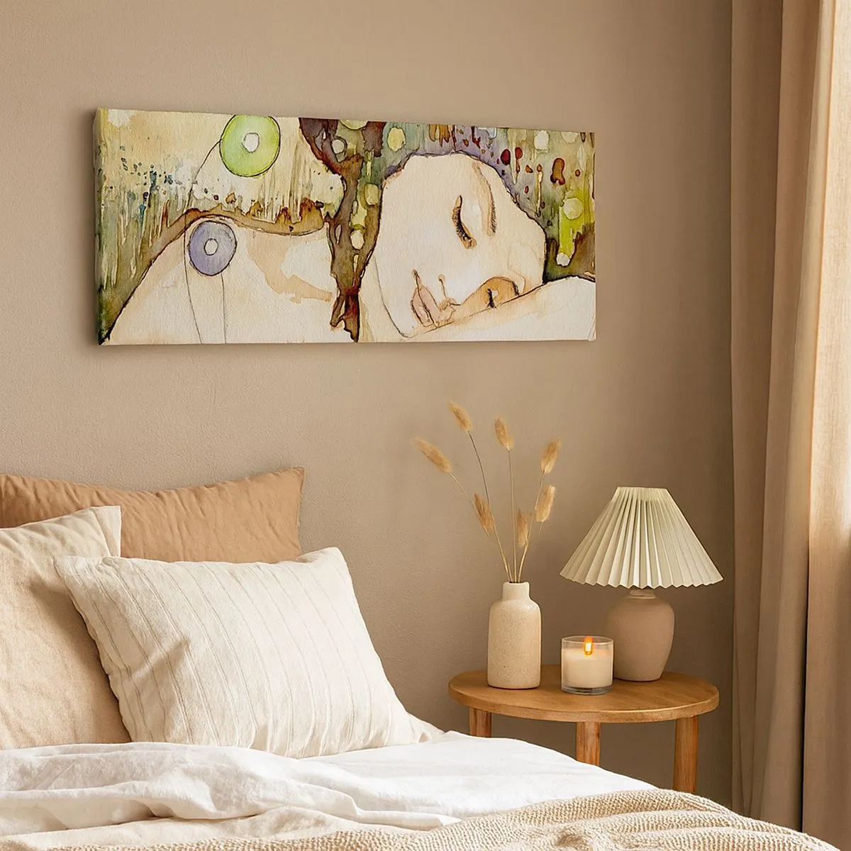 Vászonkép - Smaragd-ibolya álom - 100x40 cm