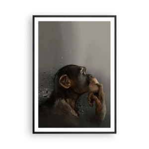 Poszter fehér keretben - Biztosan gondolkodó - 70x100 cm