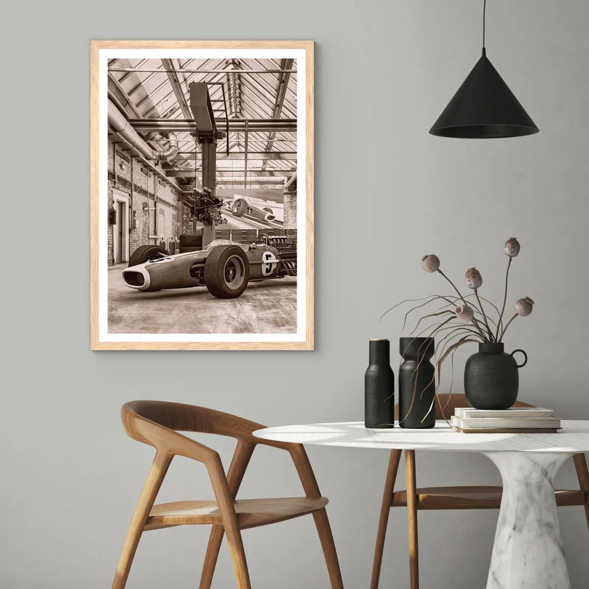 Poszter világos tölgy keretben - A győztes pihenője - 70x100 cm