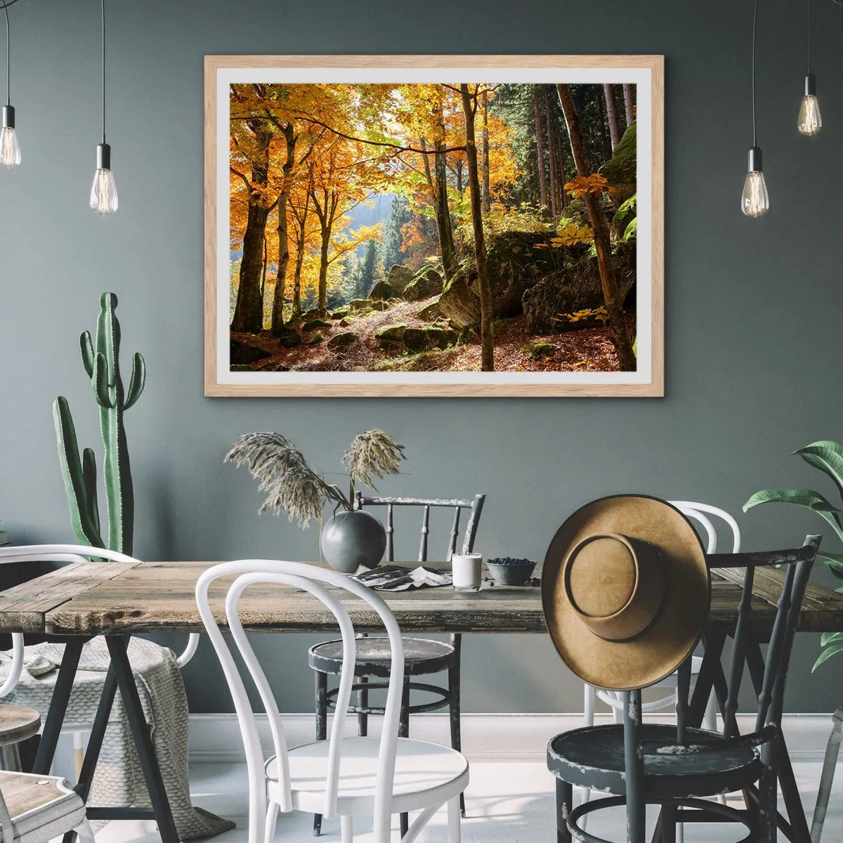 Poszter világos tölgy keretben - Itt az ideje a pihenésnek - 100x70 cm