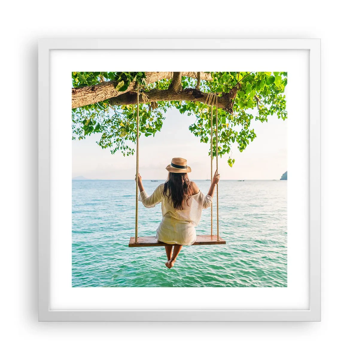 Poszter fekete keretben - Az élet gyönyörű - 40x40 cm