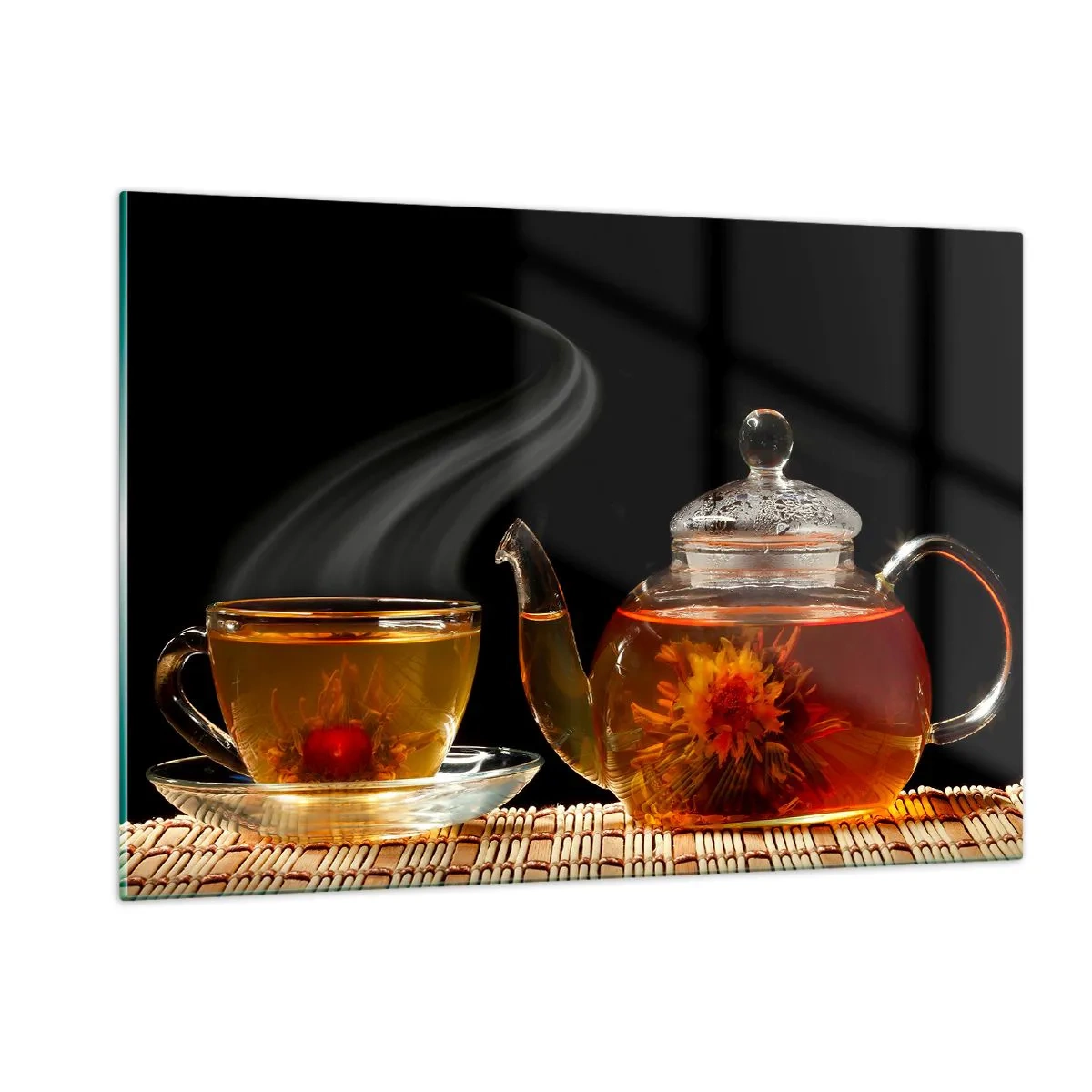 Üveg kép - A teafőzés varázsa és művészete - 120x80 cm