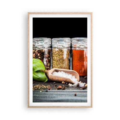 Poszter világos tölgy keretben - Hogy az életnek legyen íze - 61x91 cm