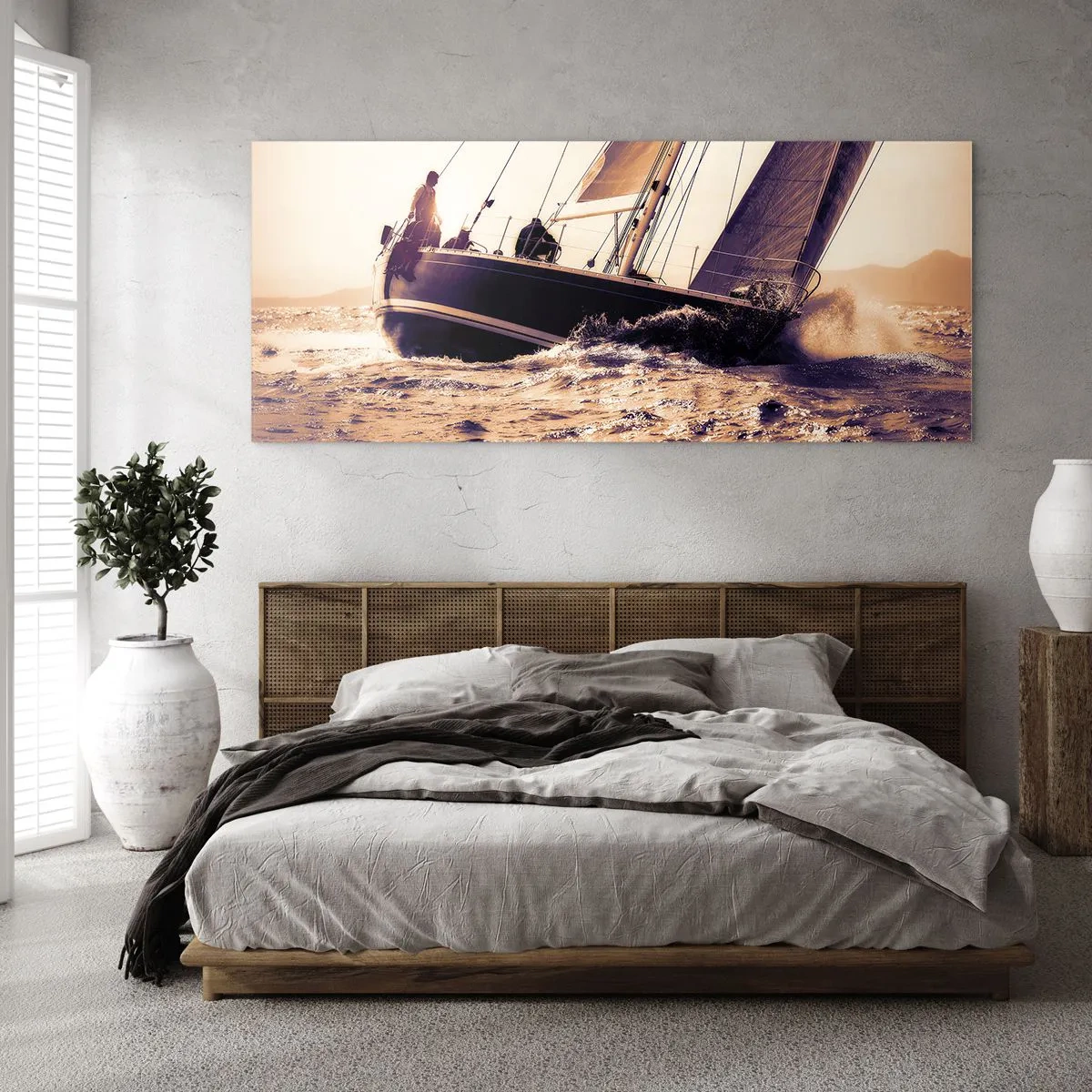 Üveg kép - Vitorlázz, tengerész - 140x50 cm