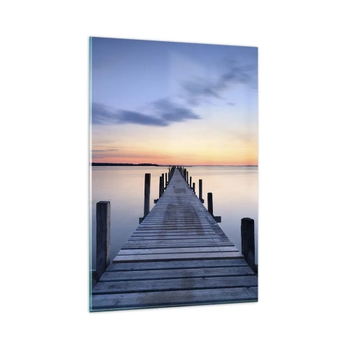 Üveg kép - A derűs szürkület nyugalma - 80x120 cm