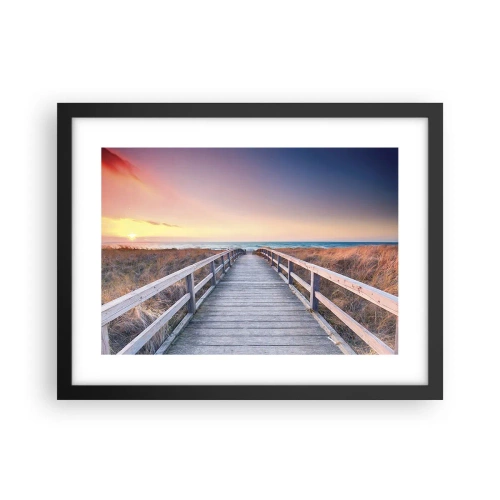 Poszter fehér keretben - Balti esti aurora - 40x30 cm