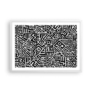 Poszter fekete keretben - Kolumbusz előtti kompozíció - 70x50 cm