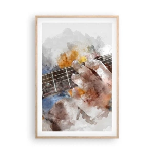 Poszter világos tölgy keretben - Költészet a húrok között - 61x91 cm