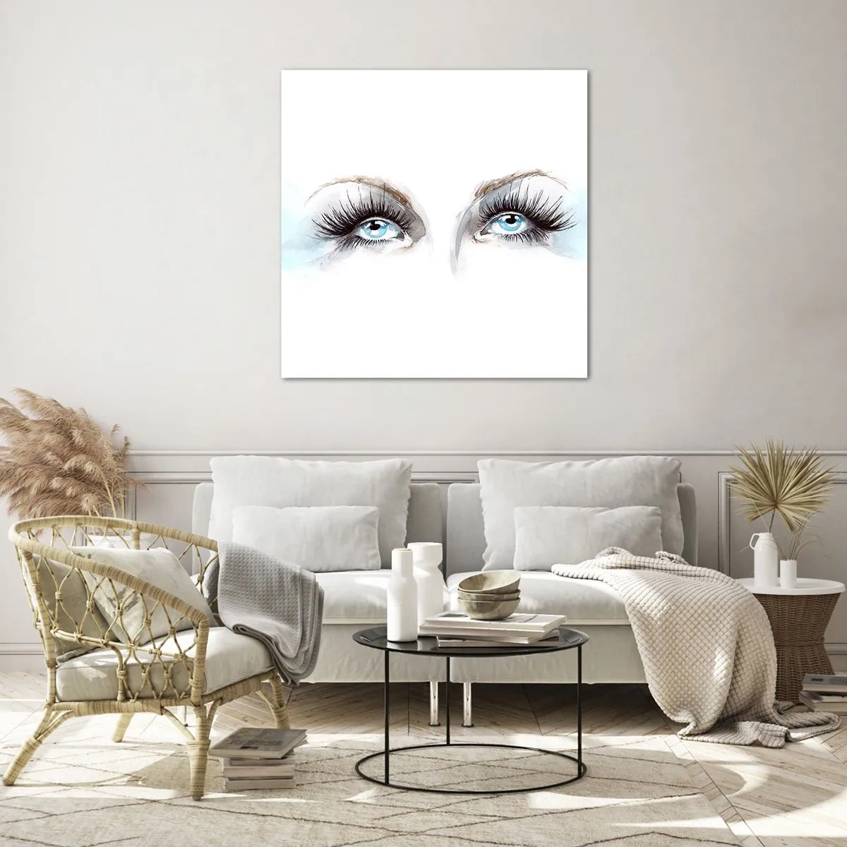 Üveg kép - Az angyal szemei? - 70x70 cm