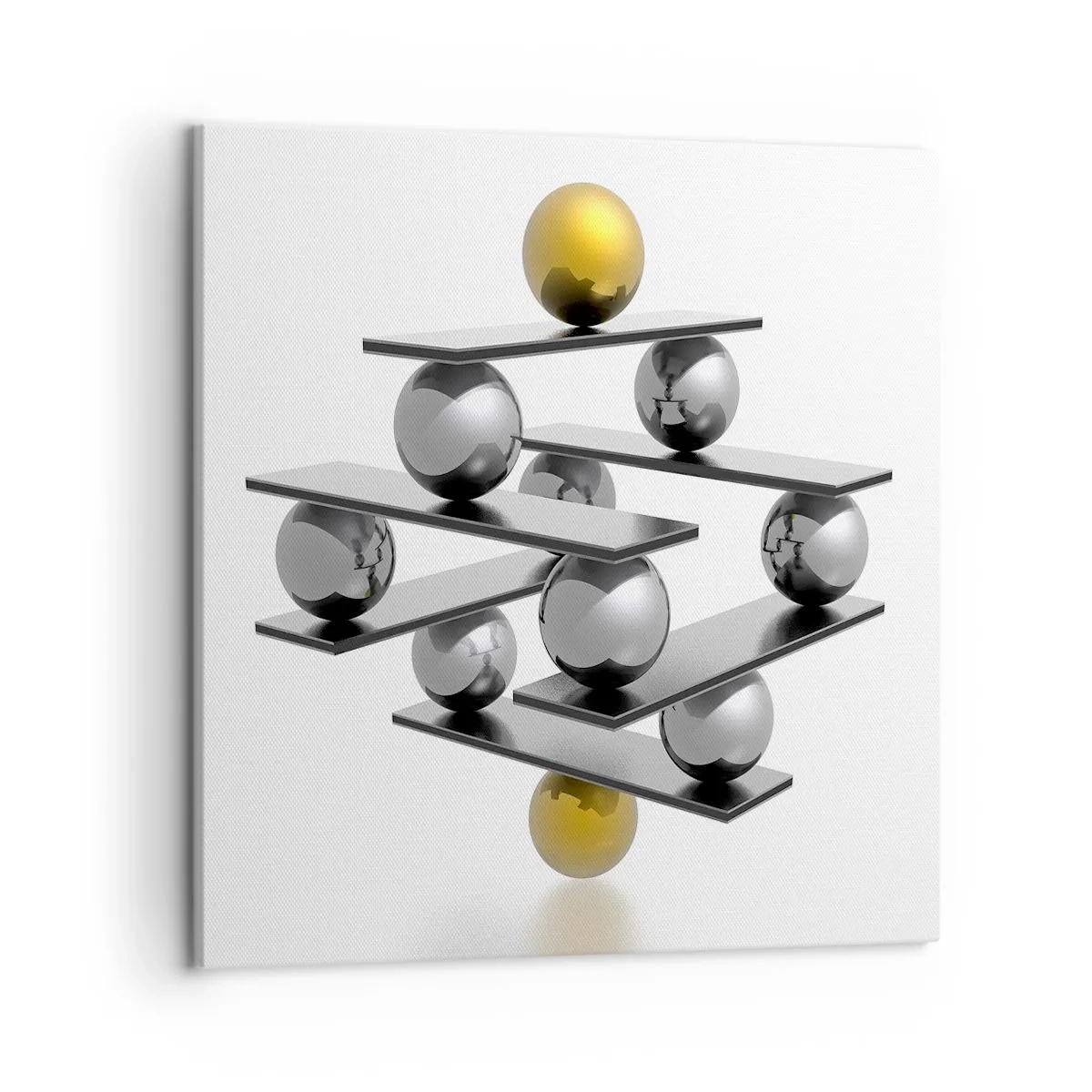 Vászonkép - Arany-ezüst egyensúly - 50x50 cm