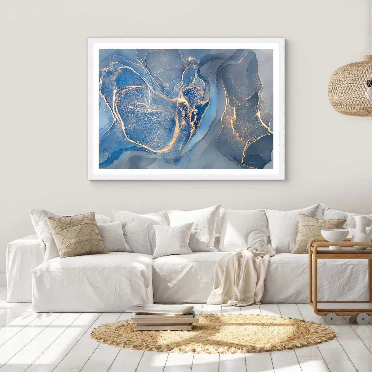 Poszter fekete keretben - Arany por - 100x70 cm