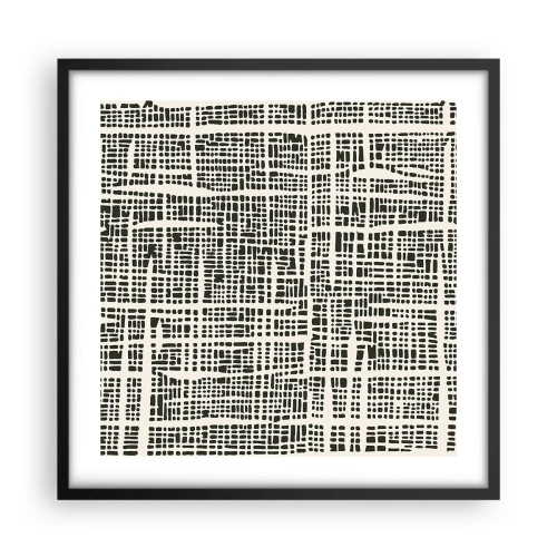 Poszter fehér keretben - Szőtt kompozíció - 50x50 cm