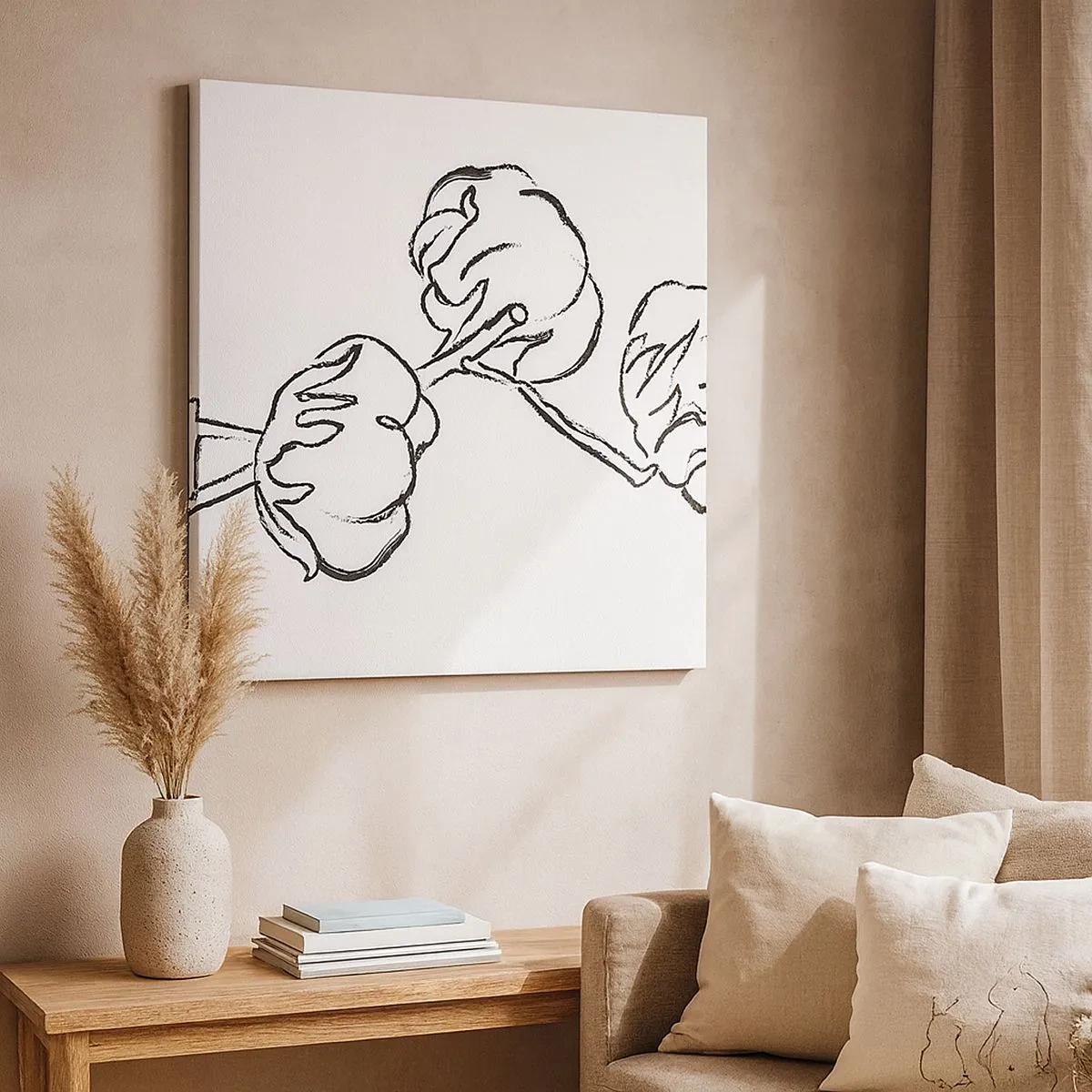 Vászonkép - Pamut pehely - 30x30 cm