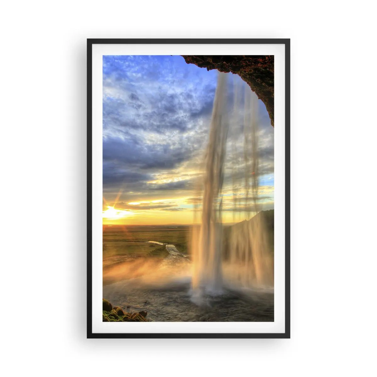 Poszter fehér keretben - Cseppfátyol mögötti világ - 61x91 cm