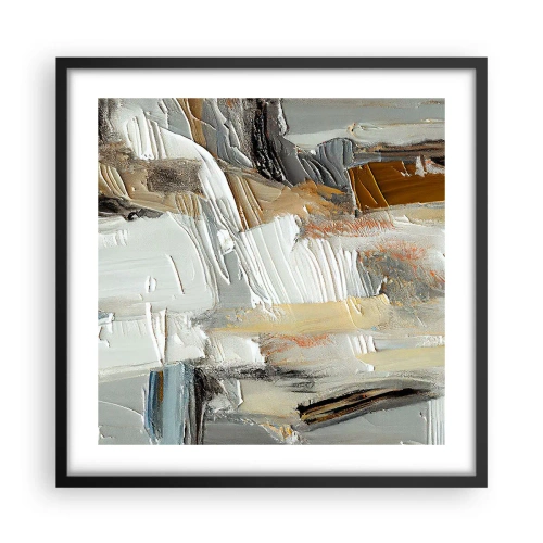 Poszter fehér keretben - Színes rétegződés - 50x50 cm