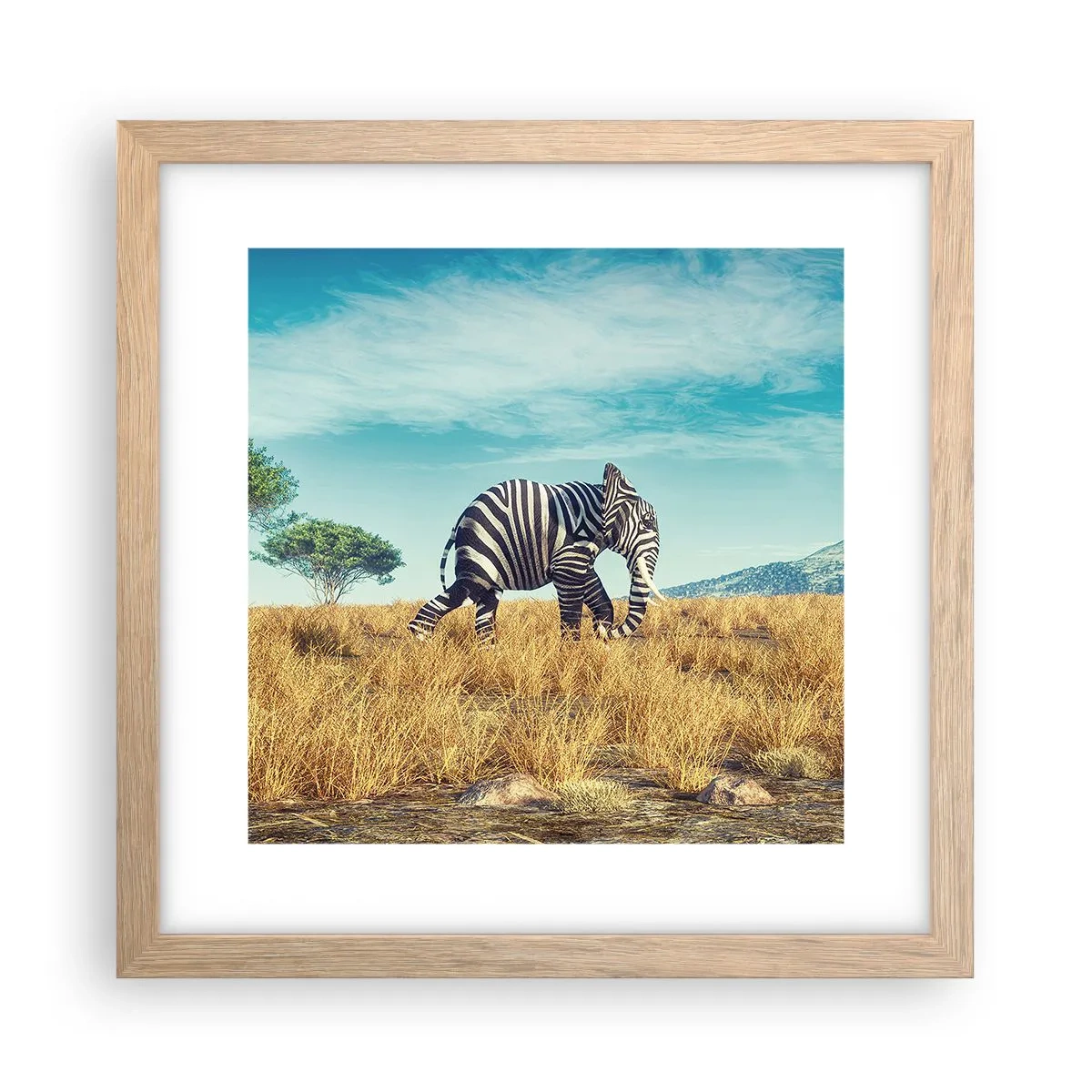 Poszter világos tölgy keretben - A szürke már nem menő - 30x30 cm