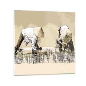 Üveg kép - Sikeres betakarítást - 60x60 cm