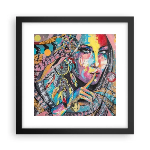 Poszter fehér keretben - Maradj csendben, amíg meg nem érted - 30x30 cm