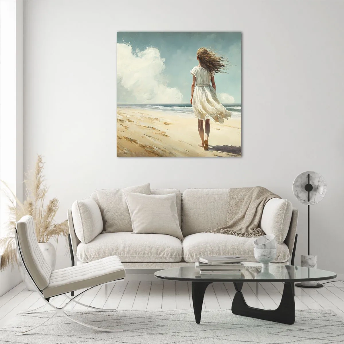 Üveg kép - Találkozás a nappal és a széllel - 40x40 cm