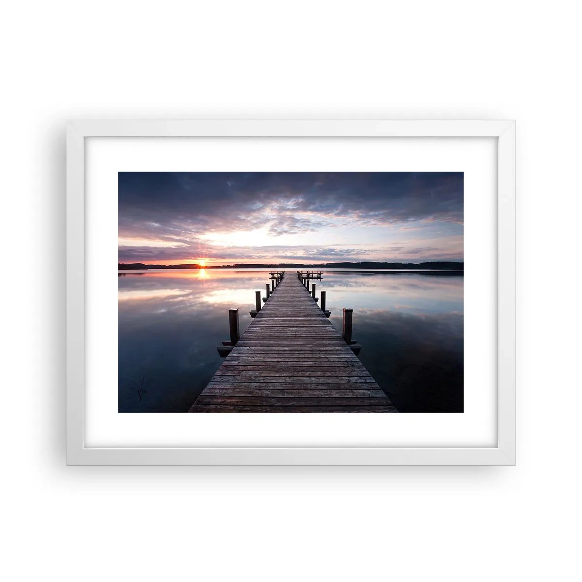 Poszter fekete keretben - Csendes határ a nappal és az éjszaka között - 40x30 cm