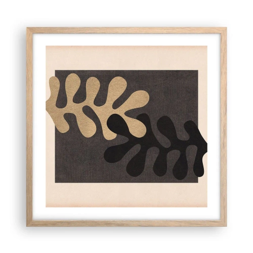 Poszter világos tölgy keretben - Hiány és kiegészítés - 50x50 cm