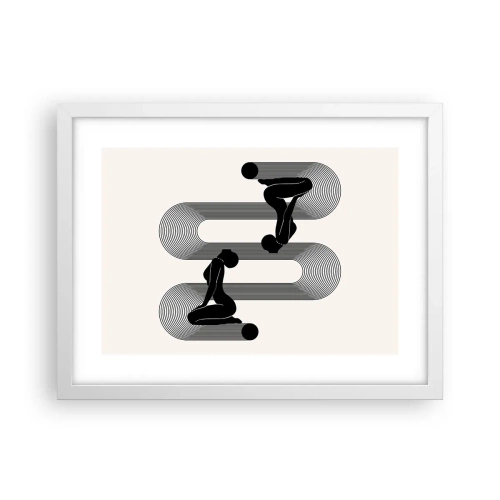 Poszter fekete keretben - Érzéki szimmetria - 40x30 cm