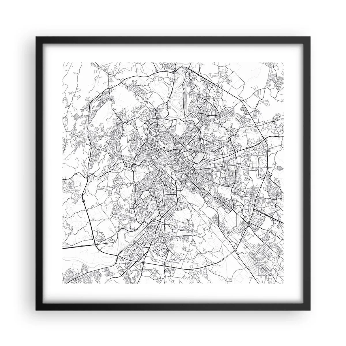 Poszter fehér keretben - Római kör - 50x50 cm