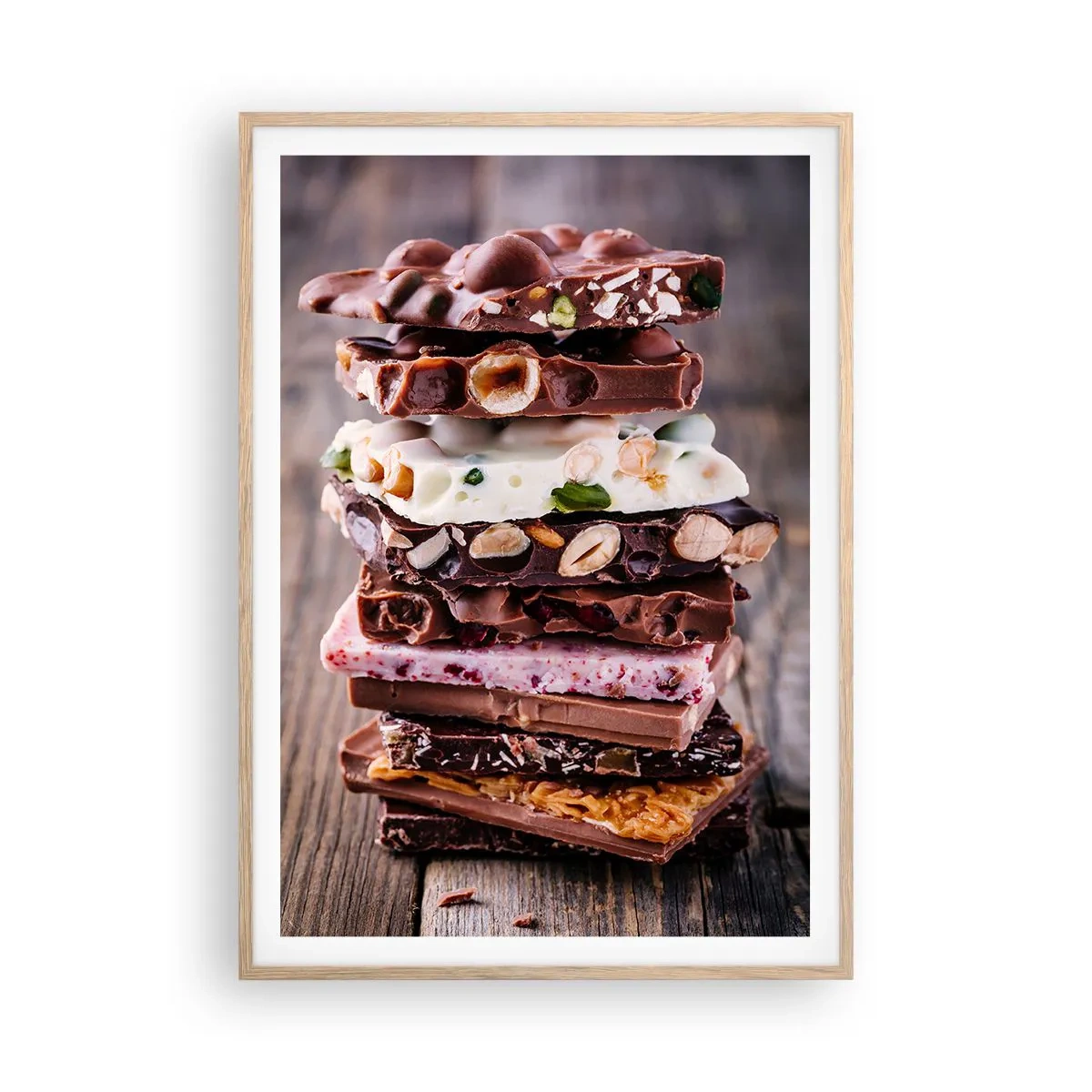 Poszter világos tölgy keretben - Elragadó perspektíva - 70x100 cm