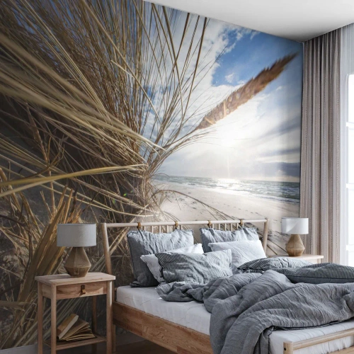 Öntapadós Fotótapéta Deluxe Sticker - Az elemek találkozása - Tájkép, Tenger, Dűnék - 400x280 cm