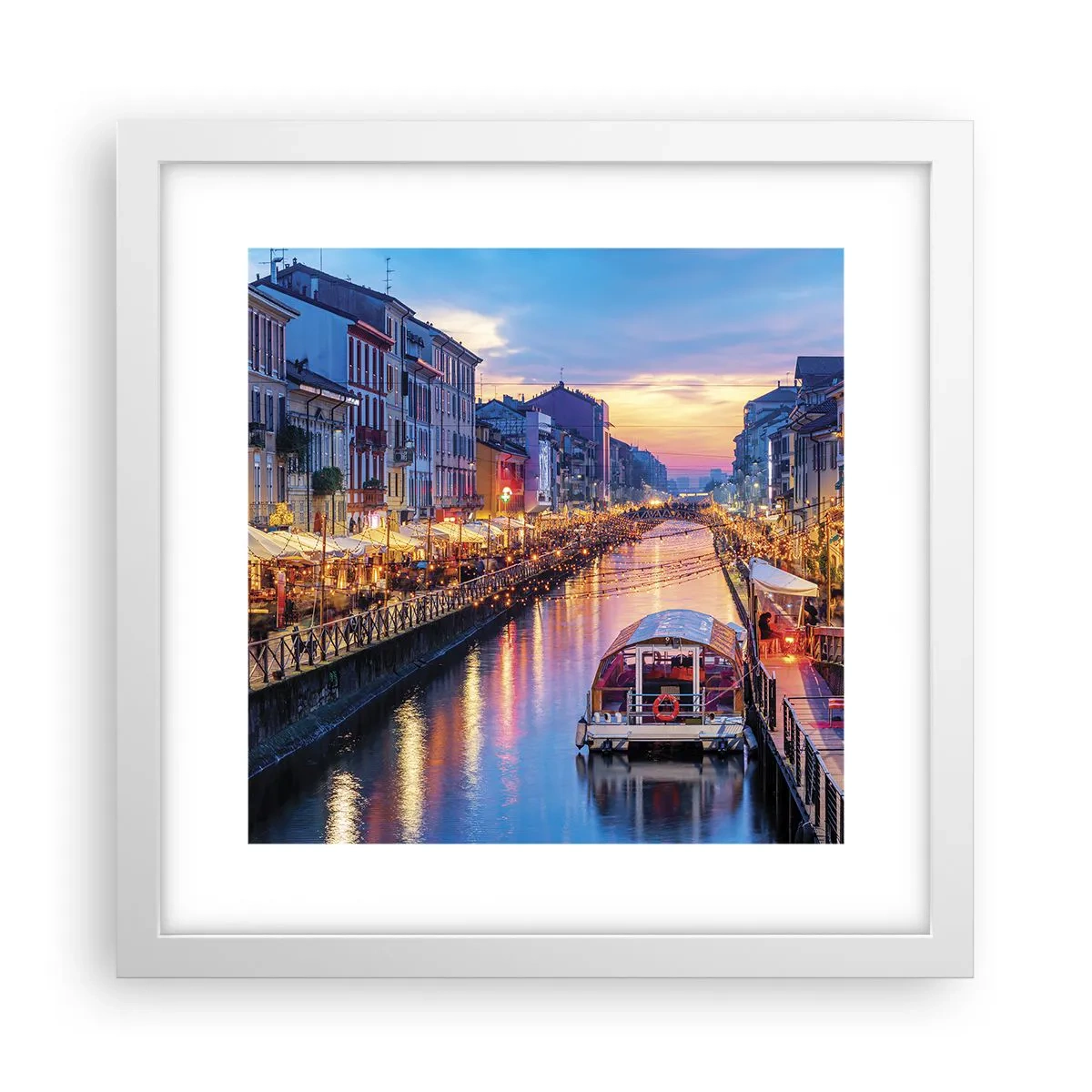 Poszter fekete keretben - Fény és öröm estéje - 30x30 cm