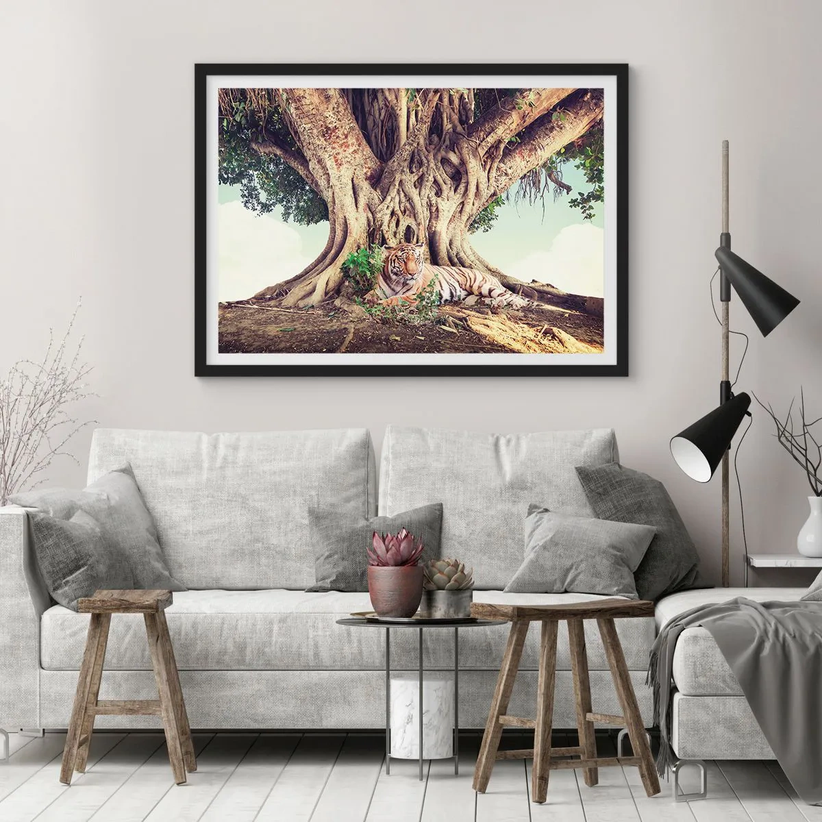 Poszter fehér keretben - Kilátás a Genezis könyvéből - 70x50 cm