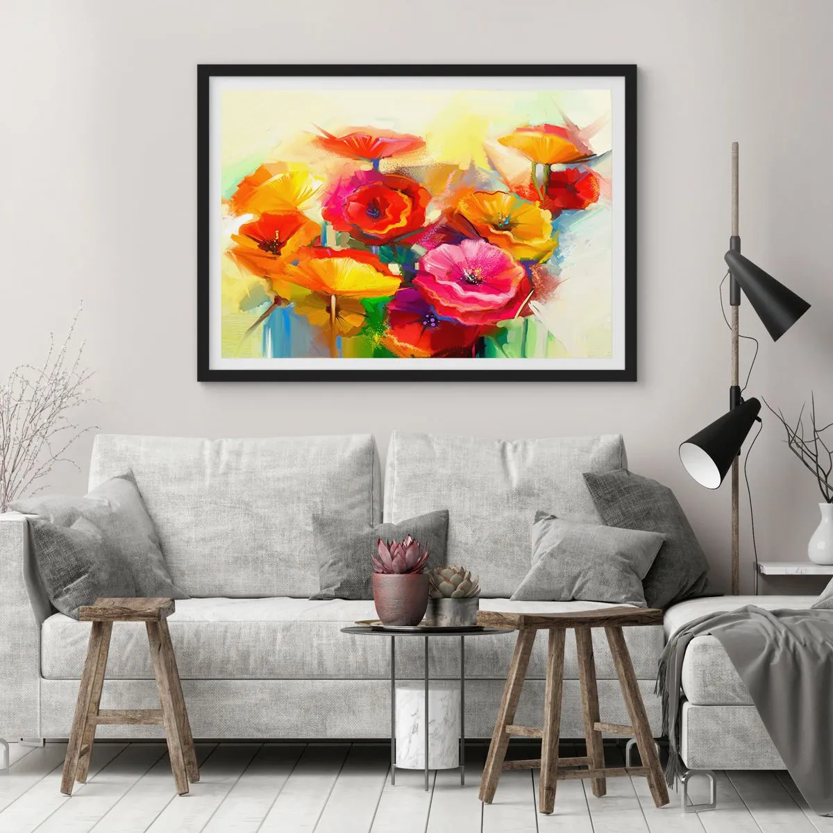 Poszter fehér keretben - Nem csak piros - 100x70 cm