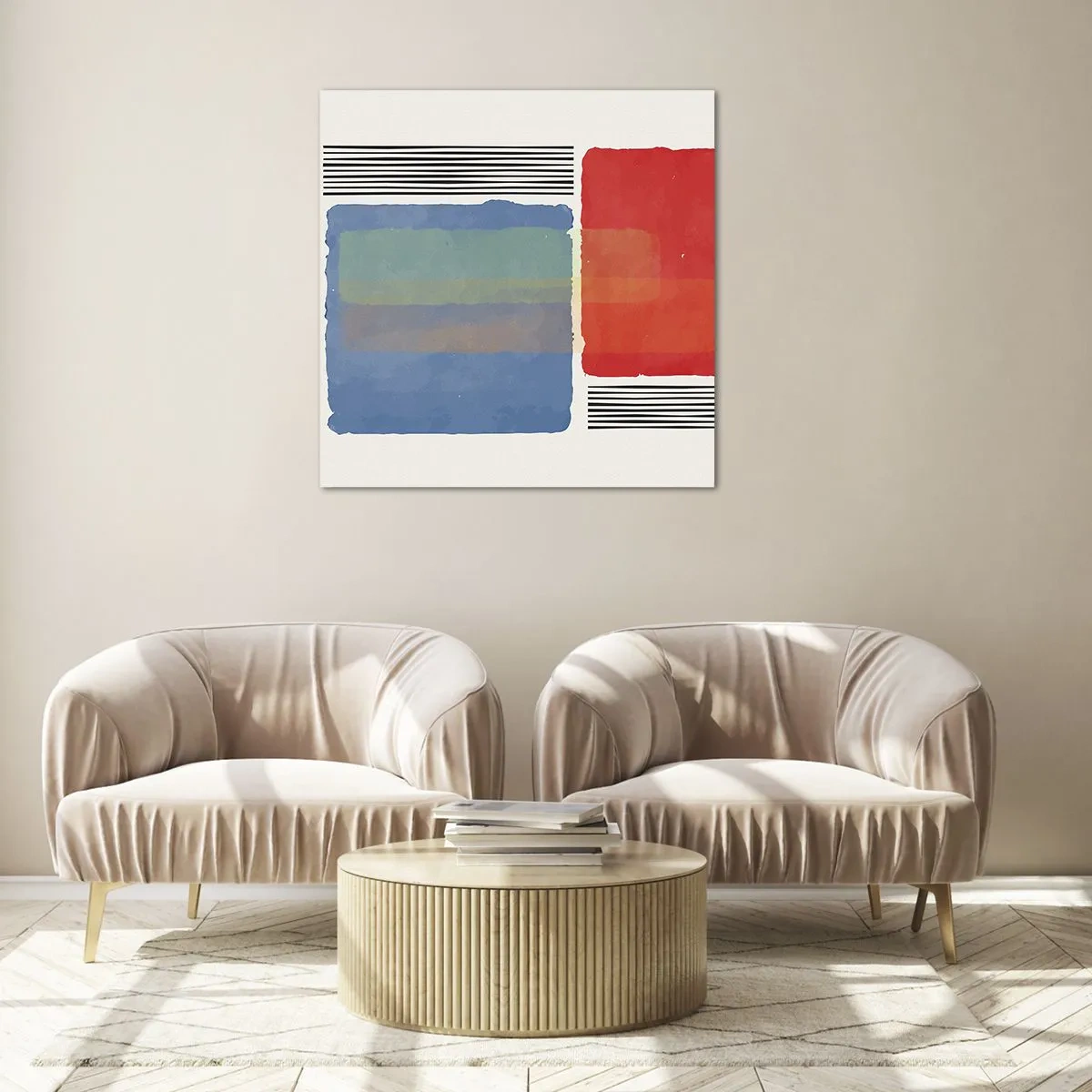 Üveg kép - A geometria szelleme és betűje - 50x50 cm